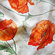 Scarf batik silk 'Poppies', Shawls1, St. Petersburg,  Фото №1