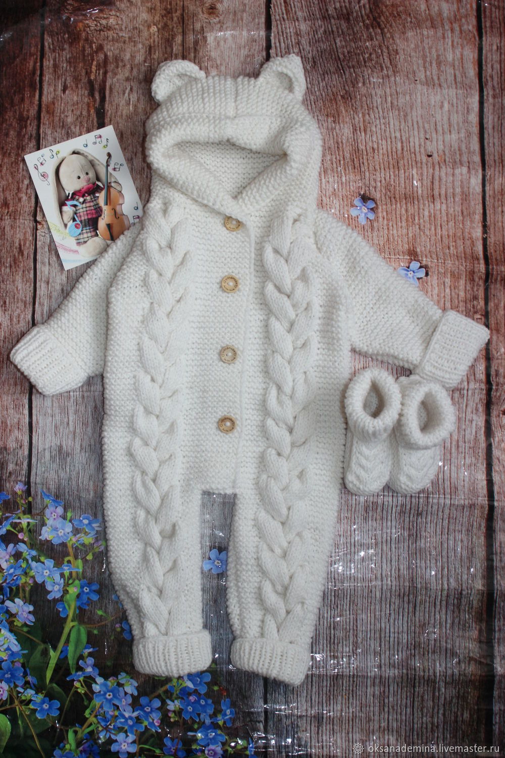 newborn knit overalls