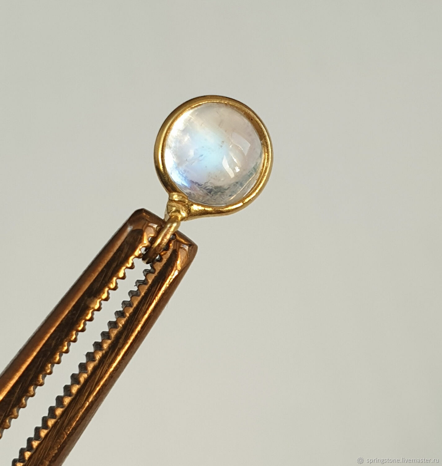 Радужный лунный камень в золоте 750, подвеска купить в интернет ...