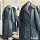 Пальто демисезонное серое с поясом  "Шинель" look № 2. Пальто. Лана КМЕКИЧ  (lanakmekich). Ярмарка Мастеров.  Фото №4