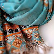 Plaid-shawl of Yak wool