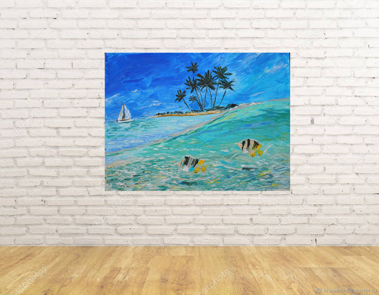 Картина маслом морской пейзаж, Картина рыбки под водой в интернет ...