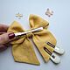 Order Bow 2 Hairpins - linen, embroidery flowers. annetka-ann (annetka-ann). Livemaster. . Hairpins Фото №3