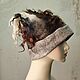 Felted 'Winter' hat with curls, Caps, St. Petersburg,  Фото №1