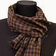 Classic brown men's scarf ' English button'. Scarves. Platkoffcom. My Livemaster. Фото №6