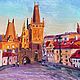  Oil painting 'Sunny morning. Charles bridge', Pictures, Moscow,  Фото №1