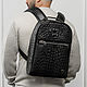 Crocodile Genuine Leather Backpack IMA0598B2. Men\\\'s backpack. CrocShop. My Livemaster. Фото №13