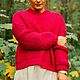 Women's crimson sweater, Sweaters, St. Petersburg,  Фото №1