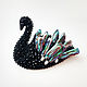 Brooch with pearl embroidery Black Swan. Brooches. ArtelL. Online shopping on My Livemaster.  Фото №2