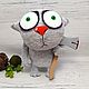 Order He started it first! grey cat with an axe by Vasya Lozhkin. Dingus! Funny cats and other toys. Livemaster. . Stuffed Toys Фото №3