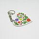 Heart-shaped key rings with flowers. Key chain. Angel Art&Design. Online shopping on My Livemaster.  Фото №2