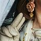 Серьги "Истории садовых роз" - розы и пчелы. Серьги классические. Irish-flo украшения с цветами. Ярмарка Мастеров.  Фото №12