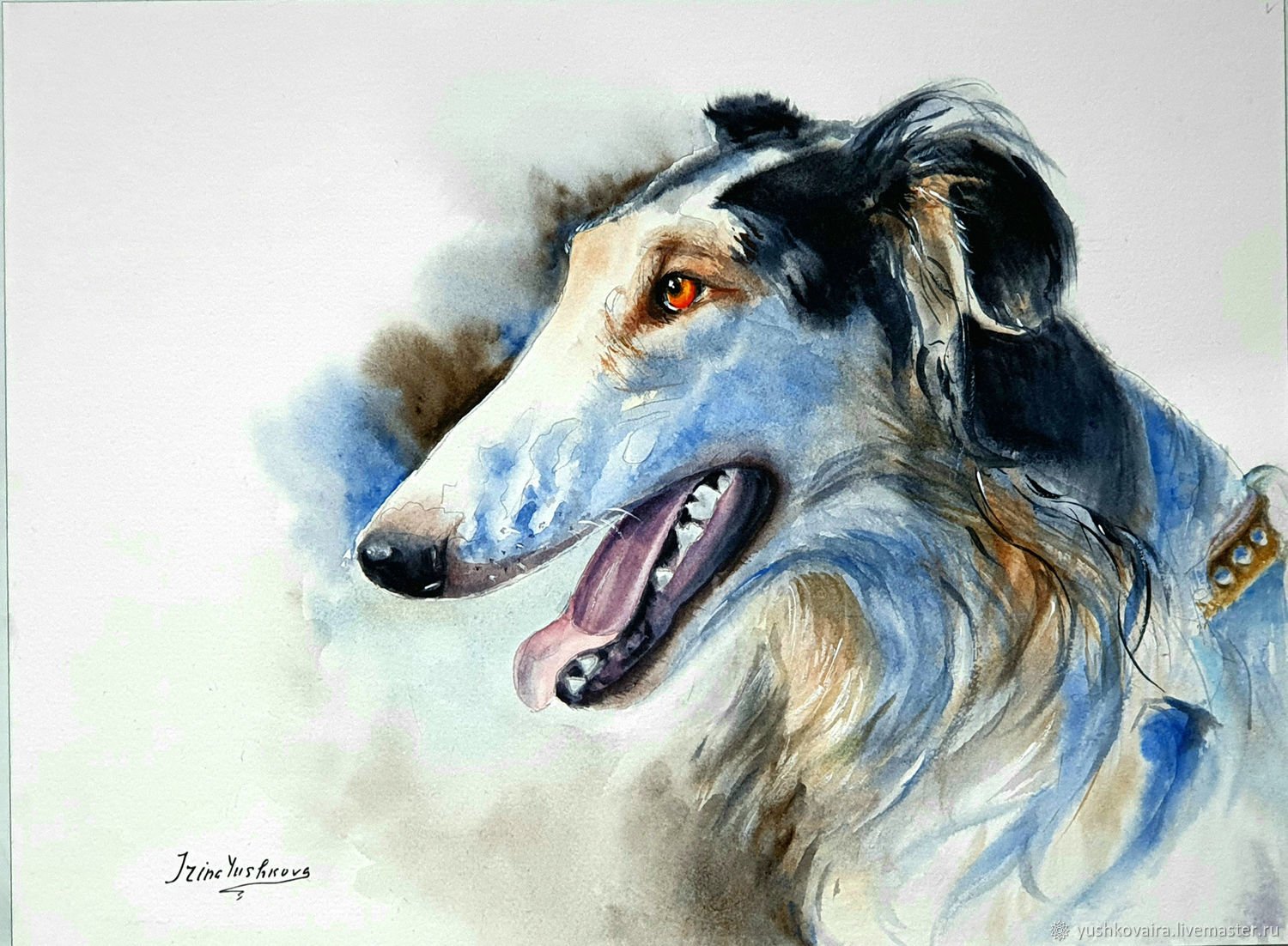 Рисунки собак акварелью (45 фото)