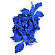 Blue rose flower brooch leather Royal ultramarine gift for women. Brooches. flowersstyle (flowersstyle). My Livemaster. Фото №5