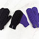 Order 5 PCs. Mittens for lovers Lovebirds knitted Purple Night. Space Cat Knitting. Livemaster. . Mittens Фото №3
