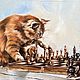 «Игра в шахматы», масло, 30х20 см, Картины, Санкт-Петербург,  Фото №1