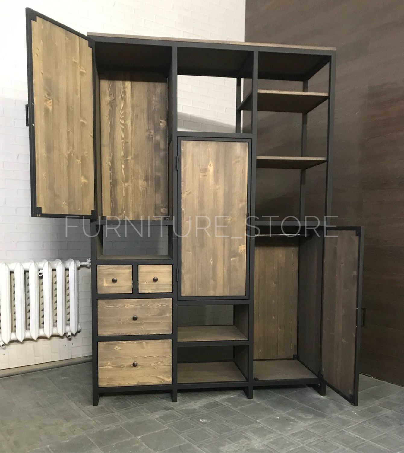 Шкафы: Шкаф в стиле лофт в интернет-магазине Ярмарка Мастеров по цене ...