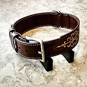 Зоотовары handmade. Livemaster - original item Collar for dog personalized genuine leather. Handmade.