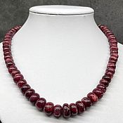 Работы для детей, handmade. Livemaster - original item 925 sterling silver PR. Beads made of natural stones natural ruby. Handmade.
