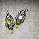 Long black and yellow earrings. Earrings. alexgin-ds15. Online shopping on My Livemaster.  Фото №2