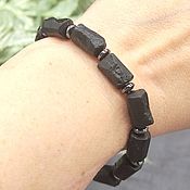 Украшения handmade. Livemaster - original item Black bracelet natural tourmaline sherl. Handmade.
