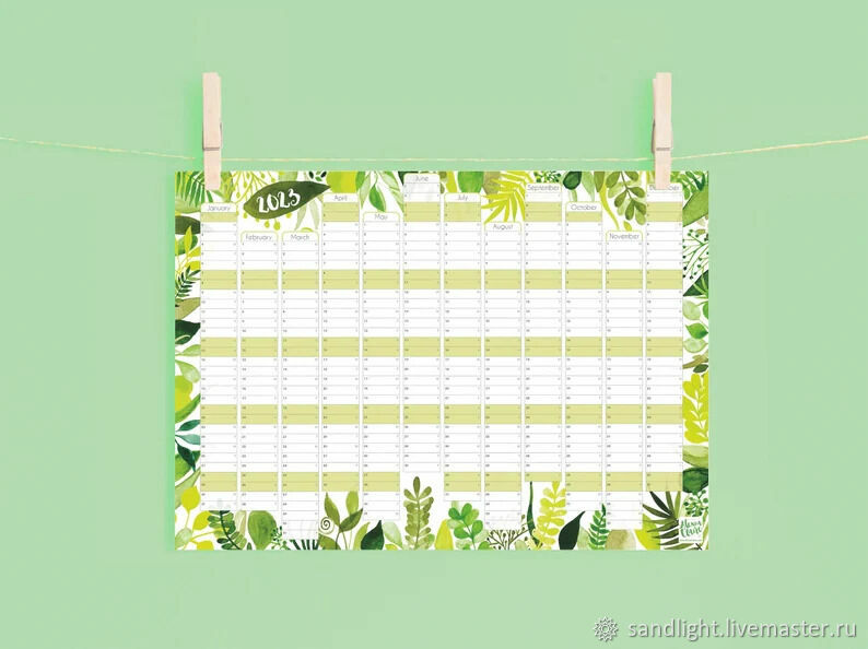 Настенный планер на год МОЙ ГОД - купить в интернет-магазине OZON с быстрой дост