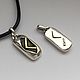 Creativity, inspiration-Rune Kenaz, silver pendant with gilt, Amulet, Moscow,  Фото №1