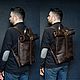 Leather Men's ROLLTOP backpack (coffee) rolltop size M. Men\\\'s backpack. odalgoods (odalgoods). My Livemaster. Фото №6