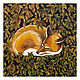 The painting on wood 75x75sm "Sleeping Fox". Pictures. EVAG. Online shopping on My Livemaster.  Фото №2