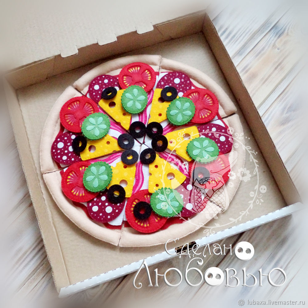 Пицца из фетра - развивающая игрушка в интернет-магазине на Ярмарке ...