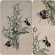  Bumblebees in flowers. Panels. FavoriteStitch. My Livemaster. Фото №6