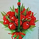 Букет из конфет "Красные тюльпаны" с Раффаелло, Букеты, Москва,  Фото №1