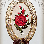 Картины и панно handmade. Livemaster - original item Vintage panel in Victorian style with voluminous embroidery. Handmade.