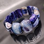 Украшения handmade. Livemaster - original item Luxury bracelet made of natural dark purple agate. Handmade.