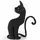 Кошка черная Агата. Интерьерная игрушка из шерсти, Войлочная игрушка, Зея,  Фото №1