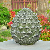 Дача и сад handmade. Livemaster - original item Pine cone concrete large garden decor fence top. Handmade.