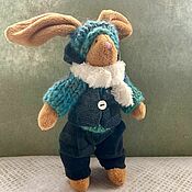 Куклы и игрушки handmade. Livemaster - original item Stuffed toy New Year`s Hare with socks. Handmade.
