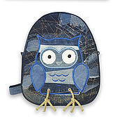 Сумки и аксессуары handmade. Livemaster - original item Copy of Denim handbag "Owl". Handmade.