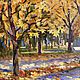  Oil painting Landscape 'Autumn in the park'. Pictures. Fine Art for Joy. My Livemaster. Фото №4