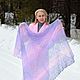 Shawls: Openwork down shawl 'Lilac fog', Shawls1, Urjupinsk,  Фото №1