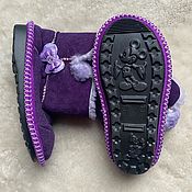 Одежда детская handmade. Livemaster - original item Baby ugg boots made of sheepskin 19cm foot. Handmade.