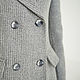 Coat jacket wool Gray striped, short demi coat. Coats. mozaika-rus. My Livemaster. Фото №6