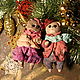Christmas decorations. Cotton toy couple of loving bears, Christmas decorations, St. Petersburg,  Фото №1