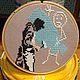 Art killer. Banksy. Вышитая картина в пяльцах. Hoop art. Картины. Стежки дерзят. Ярмарка Мастеров.  Фото №4