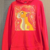 Одежда handmade. Livemaster - original item Sweatshirt with hand-painted lion. Handmade.