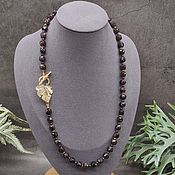Работы для детей, handmade. Livemaster - original item Beads natural garnet stone with cut. Handmade.