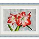 Bright red amaryllis hippeastrum watercolor painting flowers. Pictures. marselart. My Livemaster. Фото №6