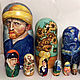 Copy of Copy of Copy of Copy of Custom nesting doll Portrait matryoshka 5 pieces, Dolls1, Moscow,  Фото №1