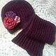 Set accessories-free hat and scarf 'Xenia'. Headwear Sets. hand knitting from Galina Akhmedova. My Livemaster. Фото №4