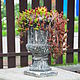 Concrete flowerpot aged on the leg for the garden, street flowerpot. Flowerpots are garden. Decor concrete Azov Garden. Online shopping on My Livemaster.  Фото №2